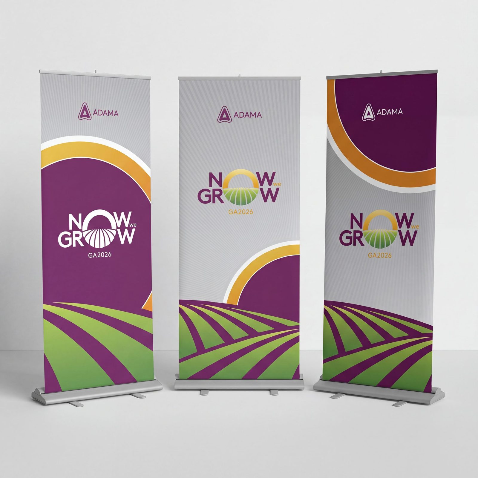 Now We Grow, Budapeste 2026: três roll-ups com a identidade Now We Grow