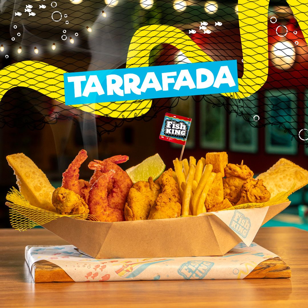 Porção “Tarrafada” de frutos do mar fritos