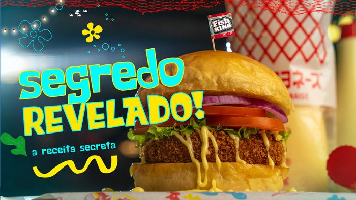 Post “segredo revelado” com hambúrguer